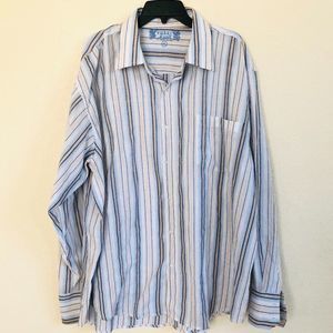 FUSAI JEANS XL Long Sleeve Button-up Striped